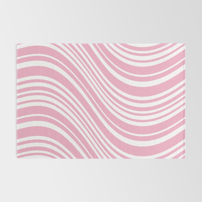 Wavy Stripes XXXI - Pastel Pink  Rug Gallery Image 2