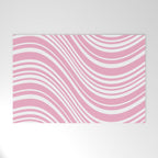 Wavy Stripes XXXI - Pastel Pink  Welcome Mat Gallery Image 1