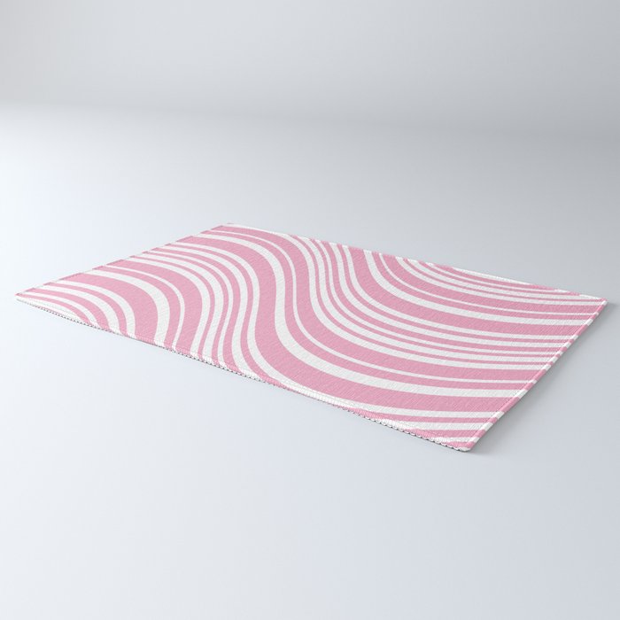 Wavy Stripes XXXI - Pastel Pink  Rug Gallery Image 3