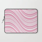 Wavy Stripes XXXI - Pastel Pink  Laptop Sleeve Gallery Image 1