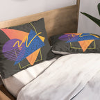 Memphis pattern 113 - 80s / 90s Retro Pillow Sham Gallery Image 2