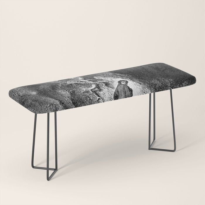 Walking In Dark Forest Divine Comedy Dante Gustave Dore Bench Gallery Image 1
