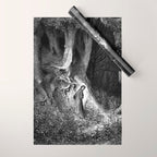 Walking In Dark Forest Divine Comedy Dante Gustave Dore Wrapping Paper Gallery Image 1