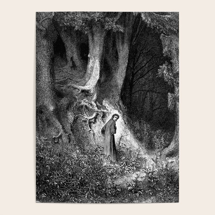 Walking In Dark Forest Divine Comedy Dante Gustave Dore Poster Gallery Image 4