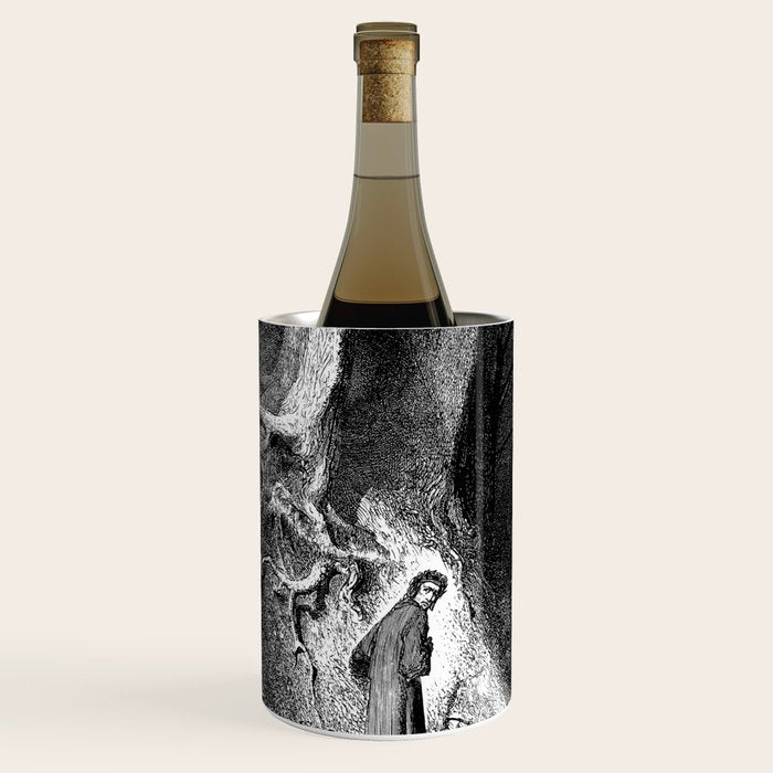 Walking In Dark Forest Divine Comedy Dante Gustave Dore Wine Chiller Gallery Image 1