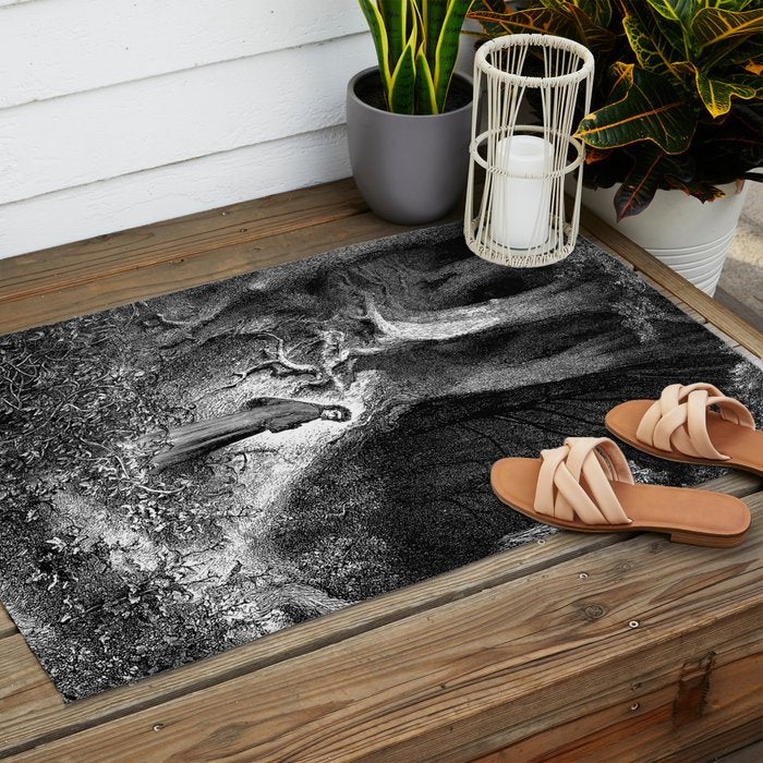 Walking In Dark Forest Divine Comedy Dante Gustave Dore Outdoor Rug Gallery Image 2
