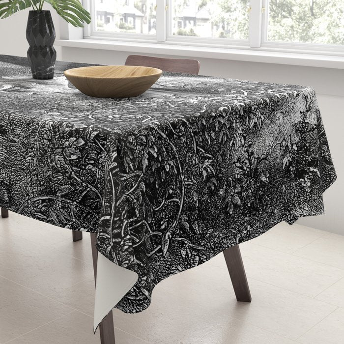 Walking In Dark Forest Divine Comedy Dante Gustave Dore Tablecloth Gallery Image 3
