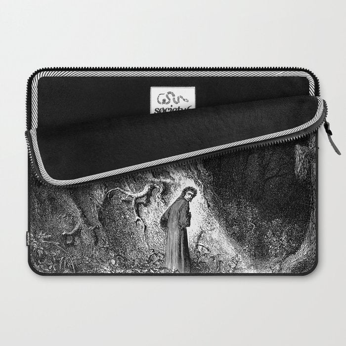 Walking In Dark Forest Divine Comedy Dante Gustave Dore Laptop Sleeve Gallery Image 2