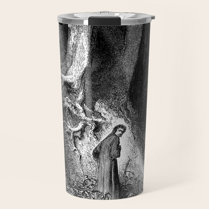 Walking In Dark Forest Divine Comedy Dante Gustave Dore Travel Mug Gallery Image 1