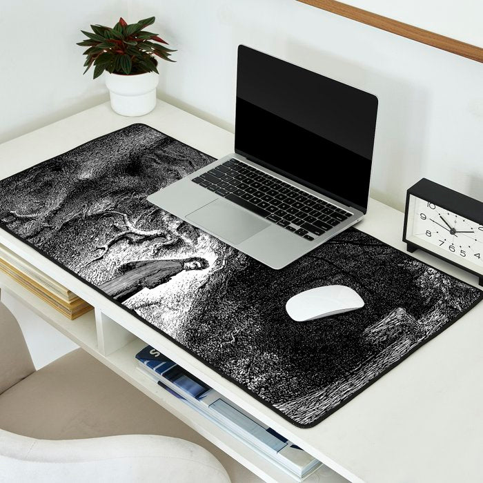 Walking In Dark Forest Divine Comedy Dante Gustave Dore Desk Mat Gallery Image 2