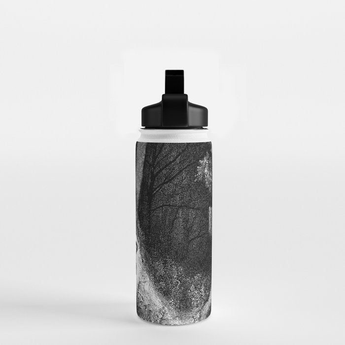 Walking In Dark Forest Divine Comedy Dante Gustave Dore Water Bottle Gallery Image 2