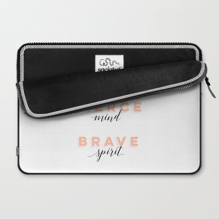 Girl Power - Kind Heart Fierce Mind Brave Spirit Laptop Sleeve Gallery Image 2