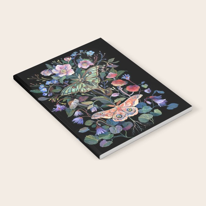 Moon Moth Mushroom Notebook Gallery Image 1