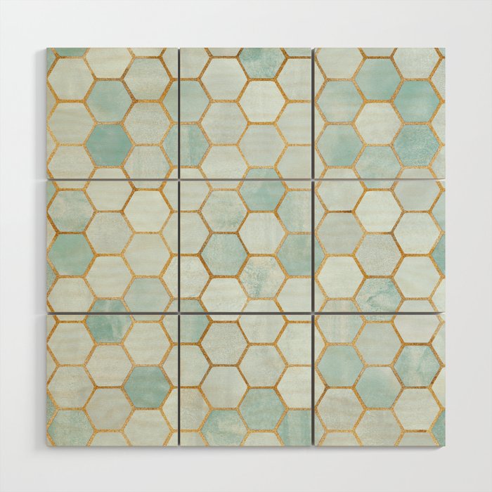 Mermaid Stone with Metallic Accent Wood Wall Art Gallery Image 1