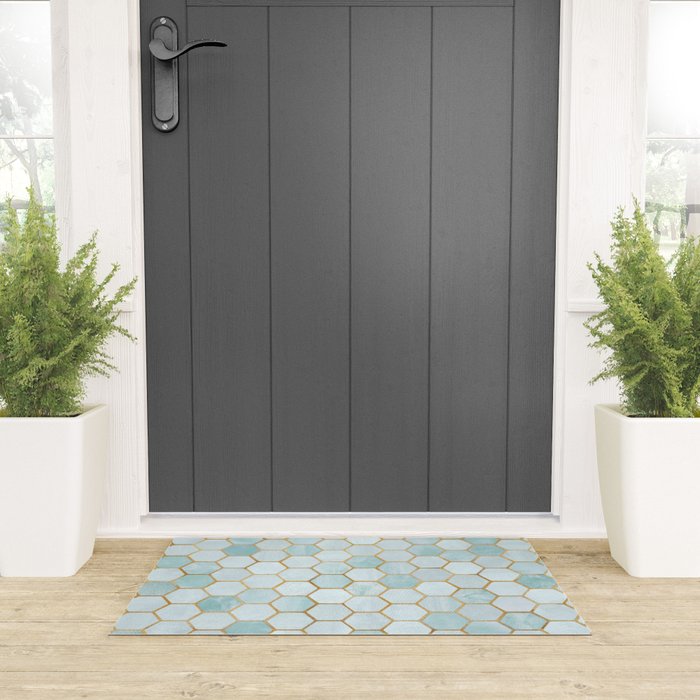 Mermaid Stone with Metallic Accent Welcome Mat Gallery Image 3