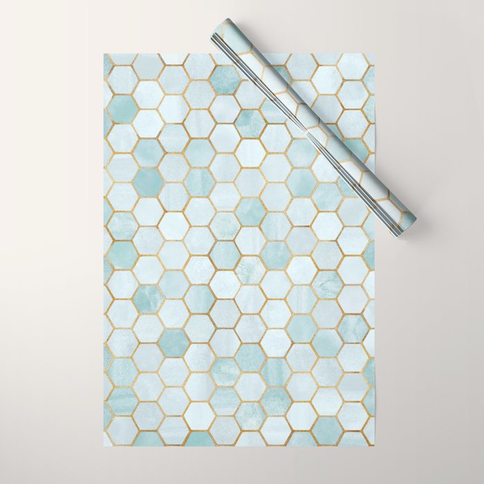 Mermaid Stone with Metallic Accent Wrapping Paper Gallery Image 1