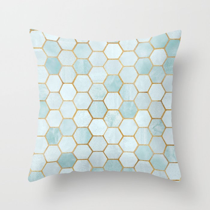Mermaid Stone with Metallic Accent Throw Pillow Gallery Image 6