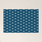 Tiny Submarines - Navy Blue Welcome Mat Gallery Image 1