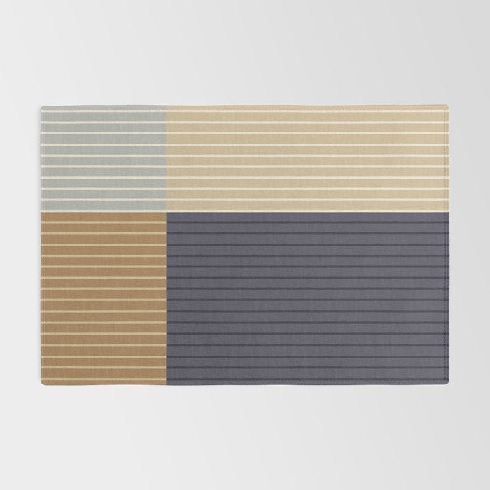 Color Block Line Abstract LIV Neutral Nautical Rug Gallery Image 2
