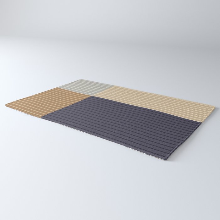 Color Block Line Abstract LIV Neutral Nautical Rug Gallery Image 3