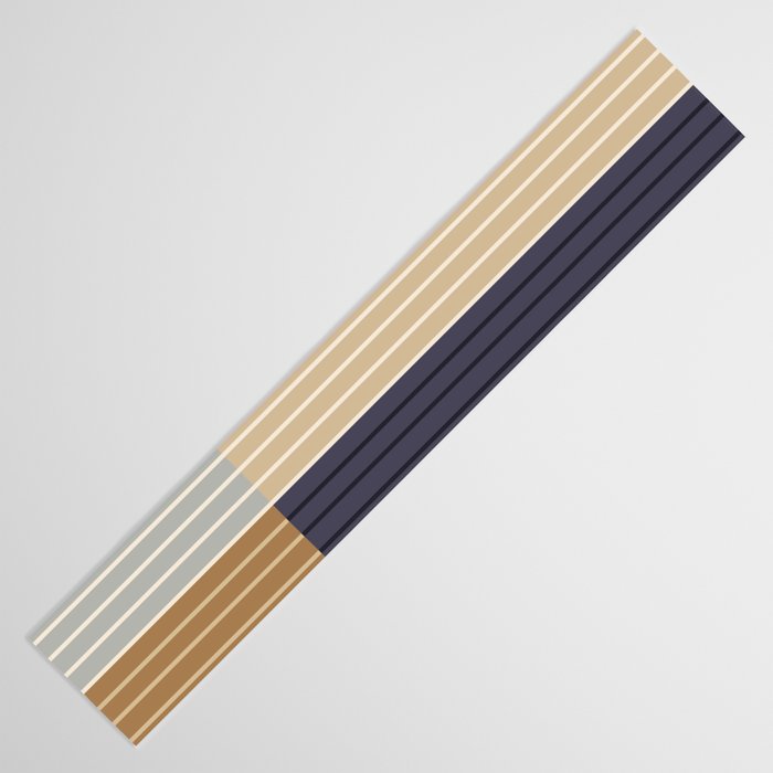 Color Block Line Abstract LIV Neutral Nautical Table Runner Gallery Image 3