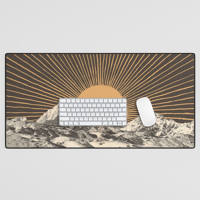 Mountainscape 6 - Night Sun Desk Mat Gallery Image 1