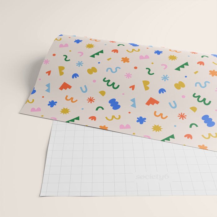 Fun colorful abstract organic shape art pattern Wrapping Paper Gallery Image 2