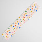 Fun colorful abstract organic shape art pattern Table Runner Gallery Image 3