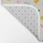 Fun colorful abstract organic shape art pattern Bath Mat Gallery Image 2
