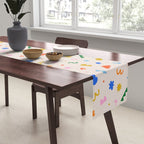 Fun colorful abstract organic shape art pattern Table Runner Gallery Image 2