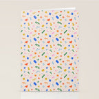 Fun colorful abstract organic shape art pattern Stationery Card Gallery Image 2