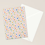 Fun colorful abstract organic shape art pattern Stationery Card Gallery Image 2