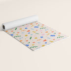 Fun colorful abstract organic shape art pattern Yoga Mat Gallery Image 2