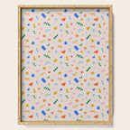 Fun colorful abstract organic shape art pattern Serving Tray Gallery Image 1