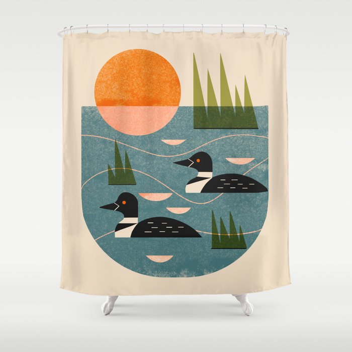 Loon Lake Shower Curtain