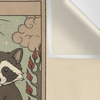 The Lovers - Raccoons Tarot Wall Tapestry Gallery Image 3