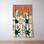 Two Swimming Fish Window Curtain Gallery Image 3