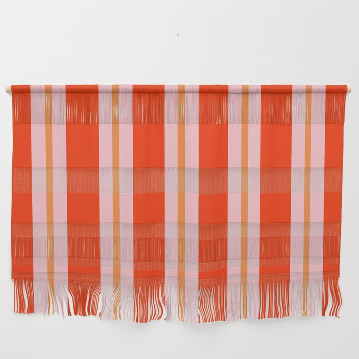 Bold Stripes Orange Orange Pink Wall Hanging Gallery Image 1