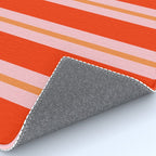 Bold Stripes Orange Orange Pink Rug Gallery Image 4