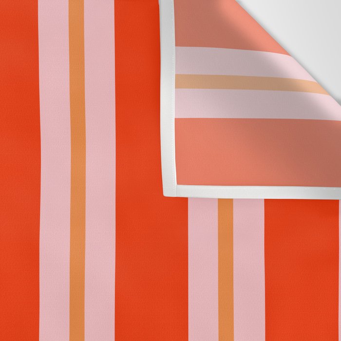 Bold Stripes Orange Orange Pink Wall Tapestry Gallery Image 3