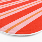 Bold Stripes Orange Orange Pink Bath Mat Gallery Image 3