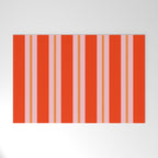 Bold Stripes Orange Orange Pink Welcome Mat Gallery Image 1