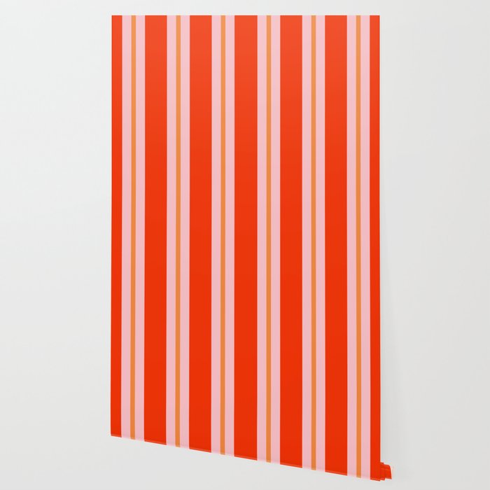Bold Stripes Orange Orange Pink Wallpaper Gallery Image 2