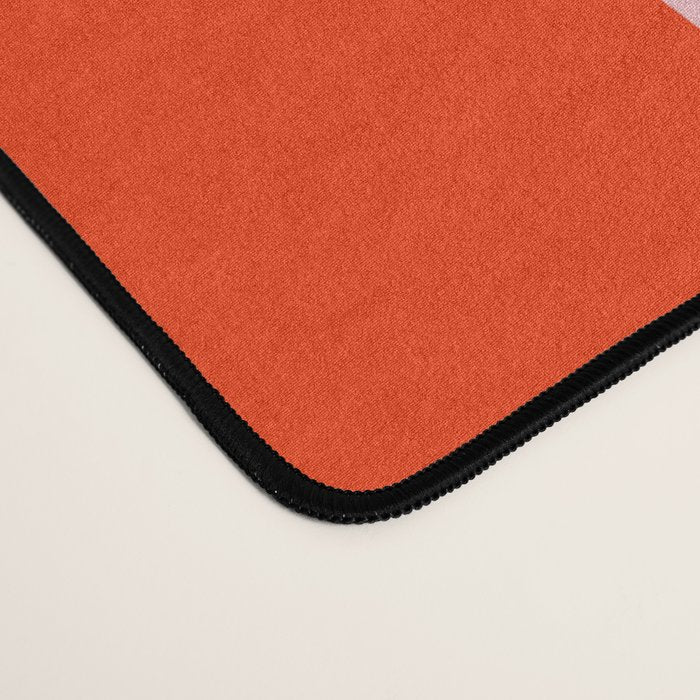 Bold Stripes Orange Orange Pink Desk Mat Gallery Image 4