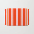 Bold Stripes Orange Orange Pink Bath Mat Gallery Image 1