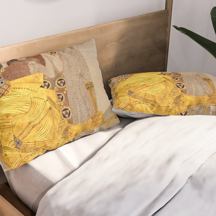 Gustav Klimt "The Golden Knight" Pillow Sham Gallery Image 2