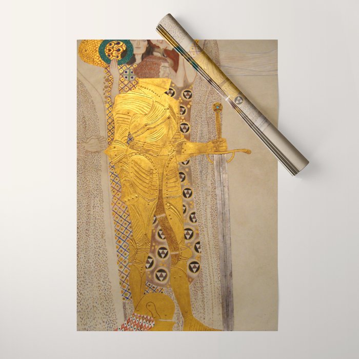 Gustav Klimt "The Golden Knight" Wrapping Paper Gallery Image 1