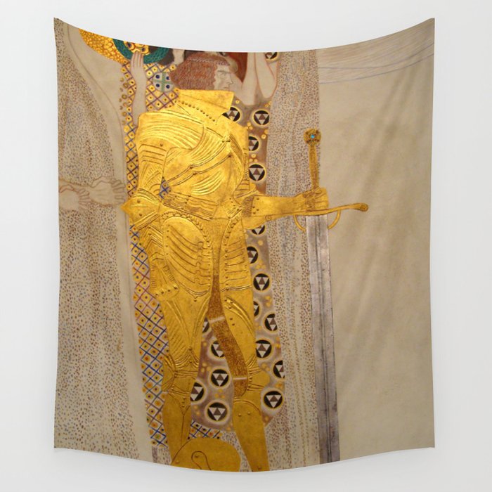 Gustav Klimt "The Golden Knight" Wall Tapestry Gallery Image 1