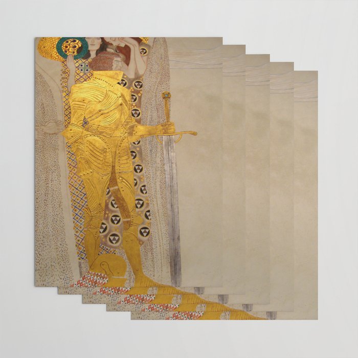 Gustav Klimt "The Golden Knight" Wrapping Paper Gallery Image 3