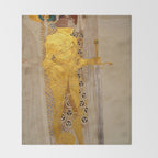 Gustav Klimt "The Golden Knight" Throw Blanket Gallery Image 2